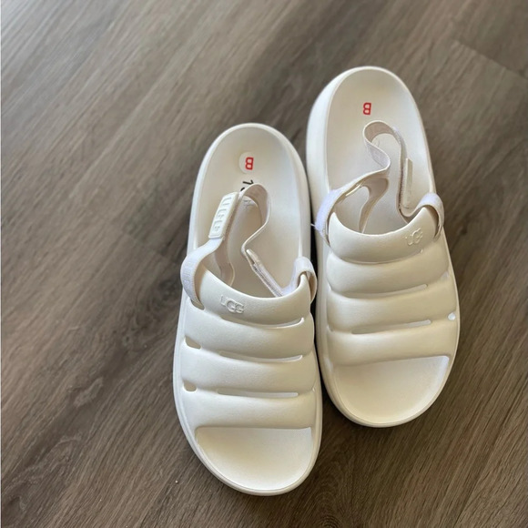UGG Sport Yeah Slingback Slip On Sandals White - Picture 1 of 7